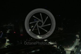 World © Octane Photographic Ltd. Friday 18th September 2015, F1 Singapore Grand Prix Practice 2, View of circuit from Singapore Flyer. Marina Bay. Digital Ref: 1429LB1D6791