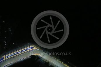 World © Octane Photographic Ltd. Friday 18th September 2015, F1 Singapore Grand Prix Practice 2, View of circuit from Singapore Flyer. Marina Bay. Digital Ref: 1429LB1D6862