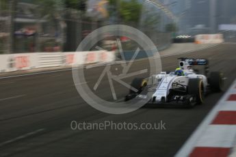 World © Octane Photographic Ltd. Williams Martini Racing FW37 – Felipe Massa. Saturday 19th September 2015, F1 Singapore Grand Prix Practice 3, Marina Bay. Digital Ref: 1433CB5D0680