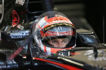 World © Octane Photographic Ltd. McLaren Honda MP4/30 - Jenson Button. Saturday 19th September 2015, F1 Singapore Grand Prix Practice 3, Marina Bay. Digital Ref: 1433LB1D7016