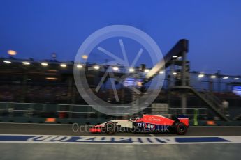 World © Octane Photographic Ltd. Manor Marussia F1 Team MR03B – William Stevens. Saturday 19th September 2015, F1 Singapore Grand Prix Practice 3, Marina Bay. Digital Ref: 1433LB1D7446