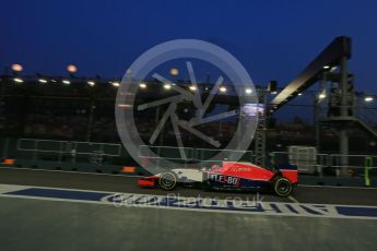 World © Octane Photographic Ltd. Manor Marussia F1 Team MR03B – Alexander Rossi. Saturday 19th September 2015, F1 Singapore Grand Prix Practice 3, Marina Bay. Digital Ref: 1433LB1D7463