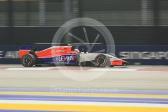 World © Octane Photographic Ltd. Manor Marussia F1 Team MR03B – Alexander Rossi. Saturday 19th September 2015, F1 Singapore Grand Prix Qualifying, Marina Bay. Digital Ref: 1434CB5D0735