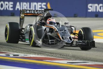 World © Octane Photographic Ltd. Sahara Force India VJM08B – Nico Hulkenberg. Saturday 19th September 2015, F1 Singapore Grand Prix Qualifying, Marina Bay. Digital Ref: 1434CB7D1957