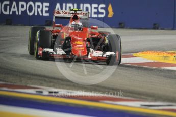 World © Octane Photographic Ltd. Scuderia Ferrari SF15-T– Kimi Raikkonen. Saturday 19th September 2015, F1 Singapore Grand Prix Qualifying, Marina Bay. Digital Ref: 1434CB7D1973
