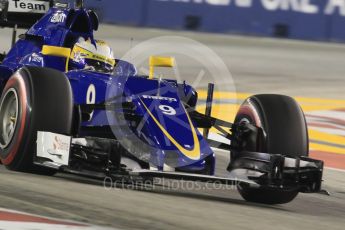 World © Octane Photographic Ltd. Sauber F1 Team C34-Ferrari – Marcus Ericsson. Saturday 19th September 2015, F1 Singapore Grand Prix Qualifying, Marina Bay. Digital Ref: 1434CB7D2008