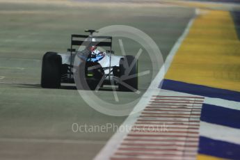 World © Octane Photographic Ltd. Williams Martini Racing FW37 – Valtteri Bottas. Saturday 19th September 2015, F1 Singapore Grand Prix Qualifying, Marina Bay. Digital Ref: 1434CB7D2071