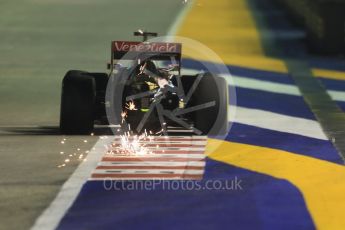 World © Octane Photographic Ltd. Lotus F1 Team E23 Hybrid – Romain Grosjean. Saturday 19th September 2015, F1 Singapore Grand Prix Qualifying, Marina Bay. Digital Ref: 1434CB7D2125