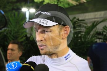 World © Octane Photographic Ltd. McLaren Honda MP4/30 - Jenson Button. Saturday 19th September 2015, F1 Singapore Grand Prix Qualifying, Marina Bay. Digital Ref: 1434CB7D2199