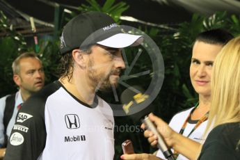 World © Octane Photographic Ltd. McLaren Honda MP4/30 – Fernando Alonso. Saturday 19th September 2015, F1 Singapore Grand Prix Qualifying, Marina Bay. Digital Ref: 1434CB7D2203