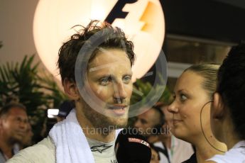 World © Octane Photographic Ltd. Lotus F1 Team E23 Hybrid – Romain Grosjean. Saturday 19th September 2015, F1 Singapore Grand Prix Qualifying, Marina Bay. Digital Ref: 1434CB7D2281