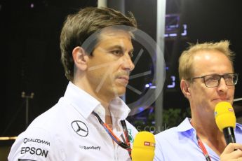 World © Octane Photographic Ltd. Toto Wolff. Saturday 19th September 2015, F1 Singapore Grand Prix Qualifying, Marina Bay. Digital Ref: 1434CB7D2360