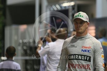 World © Octane Photographic Ltd. Sahara Force India VJM08B – Nico Hulkenberg. Saturday 19th September 2015, F1 Singapore Grand Prix Qualifying, Marina Bay. Digital Ref: 1434LB1D8015