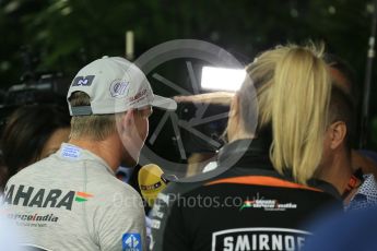 World © Octane Photographic Ltd. Sahara Force India VJM08B – Nico Hulkenberg. Saturday 19th September 2015, F1 Singapore Grand Prix Qualifying, Marina Bay. Digital Ref: 1434LB1D8029
