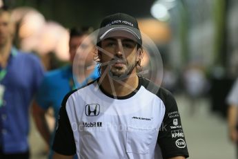World © Octane Photographic Ltd. McLaren Honda MP4/30 – Fernando Alonso. Saturday 19th September 2015, F1 Singapore Grand Prix Qualifying, Marina Bay. Digital Ref: 1434LB1D8045