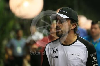 World © Octane Photographic Ltd. McLaren Honda MP4/30 – Fernando Alonso. Saturday 19th September 2015, F1 Singapore Grand Prix Qualifying, Marina Bay. Digital Ref: 1434LB1D8050