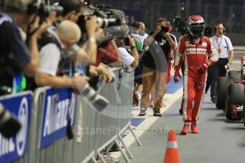 World © Octane Photographic Ltd. Scuderia Ferrari SF15-T– Kimi Raikkonen. Saturday 19th September 2015, F1 Singapore Grand Prix Qualifying, Marina Bay. Digital Ref: 1434LB1D8093