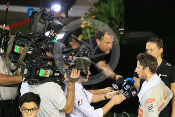 World © Octane Photographic Ltd. Lotus F1 Team E23 Hybrid – Romain Grosjean. Saturday 19th September 2015, F1 Singapore Grand Prix Qualifying, Marina Bay. Digital Ref: 1434LB1D8279