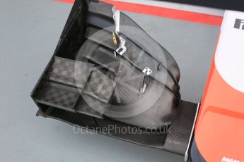 World © Octane Photographic Ltd. Manor Marussia F1 Team MR03B front wing. Saturday 19th September 2015, F1 Singapore Grand Prix Pit lane, Marina Bay. Digital Ref: 1432CB5D0496