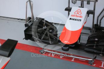 World © Octane Photographic Ltd. Manor Marussia F1 Team MR03B front wing. Saturday 19th September 2015, F1 Singapore Grand Prix Pit lane, Marina Bay. Digital Ref: 1432CB5D0498
