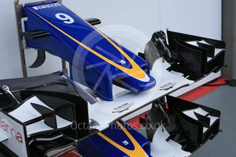 World © Octane Photographic Ltd. Sauber F1 Team C34-Ferrari new short nose. Saturday 19th September 2015, F1 Singapore Grand Prix Pit lane, Marina Bay. Digital Ref: 1432CB5D0503