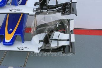 World © Octane Photographic Ltd. Sauber F1 Team C34-Ferrari front wing. Saturday 19th September 2015, F1 Singapore Grand Prix Pit lane, Marina Bay. Digital Ref: 1432CB5D0505