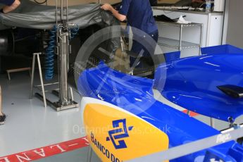 World © Octane Photographic Ltd. Sauber F1 Team C34-Ferrari body work. Saturday 19th September 2015, F1 Singapore Grand Prix Pit lane, Marina Bay. Digital Ref: 1432CB5D0508