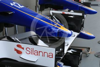 World © Octane Photographic Ltd. Sauber F1 Team C34-Ferrari old and new shaped noses. Saturday 19th September 2015, F1 Singapore Grand Prix Pit lane, Marina Bay. Digital Ref: 1432CB5D0525