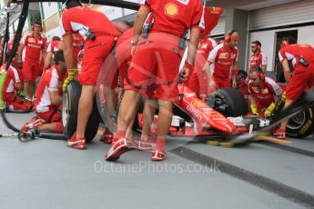 World © Octane Photographic Ltd. Scuderia Ferrari SF15-T– pit stop practice. Saturday 19th September 2015, F1 Singapore Grand Prix Pit lane, Marina Bay. Digital Ref: 1432CB5D0545