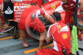 World © Octane Photographic Ltd. Scuderia Ferrari SF15-T– pit stop practice. Saturday 19th September 2015, F1 Singapore Grand Prix Pit lane, Marina Bay. Digital Ref: 1432CB5D0568