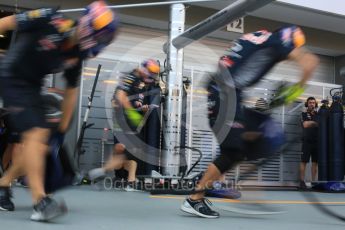 World © Octane Photographic Ltd. Infiniti Red Bull Racing pit stop practice. Saturday 19th September 2015, F1 Singapore Grand Prix Pit lane, Marina Bay. Digital Ref: 1432CB5D0614