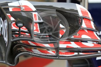 World © Octane Photographic Ltd. Scuderia Toro Rosso STR10 new single turning vane front wing detail. Saturday 19th September 2015, F1 Singapore Grand Prix Pit lane, Marina Bay. Digital Ref: 1432CB7D1179