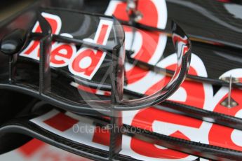 World © Octane Photographic Ltd. Scuderia Toro Rosso STR10 new single turning vane front wing detail. Saturday 19th September 2015, F1 Singapore Grand Prix Pit lane, Marina Bay. Digital Ref: 1432CB7D1182