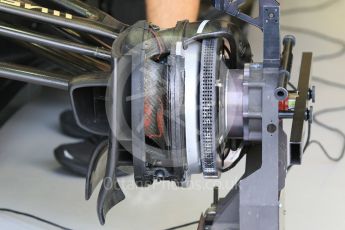 World © Octane Photographic Ltd. Lotus F1 Team E23 Hybrid front brakes – Romain Grosjean. Saturday 19th September 2015, F1 Singapore Grand Prix Pit lane, Marina Bay. Digital Ref: 1432CB7D1220
