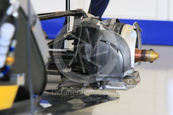 World © Octane Photographic Ltd. Sauber F1 Team C34-Ferrari rear brakes. Saturday 19th September 2015, F1 Singapore Grand Prix Pit lane, Marina Bay. Digital Ref: 1432CB7D1233