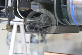 World © Octane Photographic Ltd. Sauber F1 Team C34-Ferrari under tray detail. Saturday 19th September 2015, F1 Singapore Grand Prix Pit lane, Marina Bay. Digital Ref: 1432CB7D1245