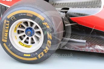 World © Octane Photographic Ltd. Scuderia Ferrari SF15-T floor detail. Saturday 19th September 2015, F1 Singapore Grand Prix Pit lane, Marina Bay. Digital Ref: 1432CB7D1318