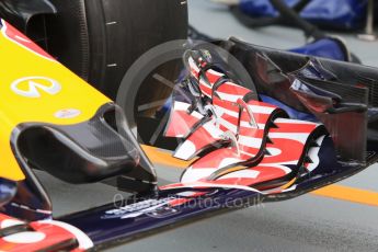 World © Octane Photographic Ltd. Infiniti Red Bull Racing RB11 front wing detail – Daniil Kvyat. Saturday 19th September 2015, F1 Singapore Grand Prix Pit lane, Marina Bay. Digital Ref: 1432CB7D1330