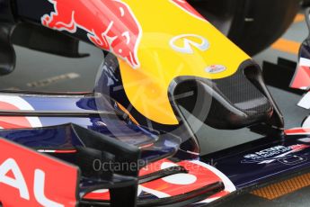 World © Octane Photographic Ltd. Infiniti Red Bull Racing RB11nose detail – Daniil Kvyat. Saturday 19th September 2015, F1 Singapore Grand Prix Pit lane, Marina Bay. Digital Ref: 1432CB7D1331