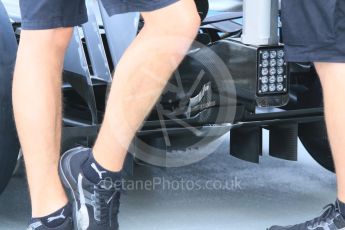 World © Octane Photographic Ltd. Mercedes AMG Petronas F1 W06 Hybrid diffuser detail – Lewis Hamilton. Saturday 19th September 2015, F1 Singapore Grand Prix Pit lane, Marina Bay. Digital Ref: 1432CB7D1374