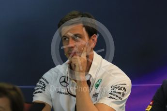 World © Octane Photographic Ltd. FIA Team Personnel Conference. Friday 18th September 2015, F1 Singapore. Toto Wolff - Mercedes AMG Petronas – Executvie Director. Digital Ref:1430CB5D0446