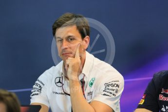 World © Octane Photographic Ltd. FIA Team Personnel Conference. Friday 18th September 2015, F1 Singapore. Toto Wolff - Mercedes AMG Petronas – Executvie Director. Digital Ref: