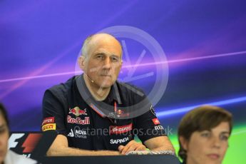 World © Octane Photographic Ltd. FIA Team Personnel Conference. Friday 18th September 2015, F1 Singapore. Franz Tost - Scuderia Toro Rosso – Team Principle. Digital Ref:1430CB5D0477