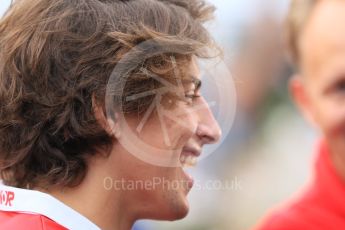 World © Octane Photographic Ltd. Manor Marussia F1 Team – Roberto Merhi. Thursday 17th September 2015, F1 Singapore Grand Prix FIA Drivers’ Press Conference, Marina Bay. Digital Ref: 1425CB7D0129