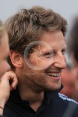 World © Octane Photographic Ltd. Lotus F1 Team – Romain Grosjean. Thursday 17th September 2015, F1 Singapore Grand Prix FIA Drivers’ Press Conference, Marina Bay. Digital Ref: 1425CB7D0143