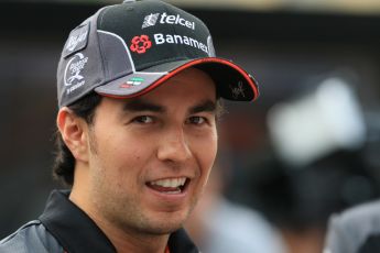 World © Octane Photographic Ltd. Sahara Force India – Sergio Perez. Thursday 17th September 2015, F1 Singapore Grand Prix FIA Drivers’ Press Conference, Marina Bay. Digital Ref: 1425CB7D0153