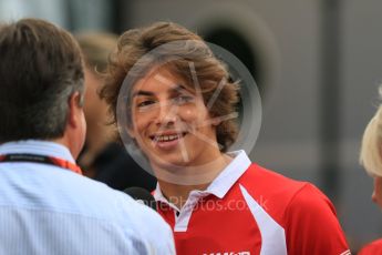 World © Octane Photographic Ltd. Manor Marussia F1 Team – Roberto Merhi. Thursday 17th September 2015, F1 Singapore Grand Prix FIA Drivers’ Press Conference, Marina Bay. Digital Ref: 1425CB7D0192