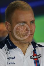 World © Octane Photographic Ltd. Williams Martini Racing – Valtteri Bottas. Thursday 17th September 2015, F1 Singapore Grand Prix FIA Drivers’ Press Conference, Marina Bay. Digital Ref: 1425LB1D4343
