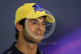 World © Octane Photographic Ltd. Sauber F1 Team – Felipe Nasr. Thursday 17th September 2015, F1 Singapore Grand Prix FIA Drivers’ Press Conference, Marina Bay. Digital Ref: 1425LB1D4405