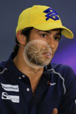 World © Octane Photographic Ltd. Sauber F1 Team – Felipe Nasr. Thursday 17th September 2015, F1 Singapore Grand Prix FIA Drivers’ Press Conference, Marina Bay. Digital Ref: 1425LB1D4419